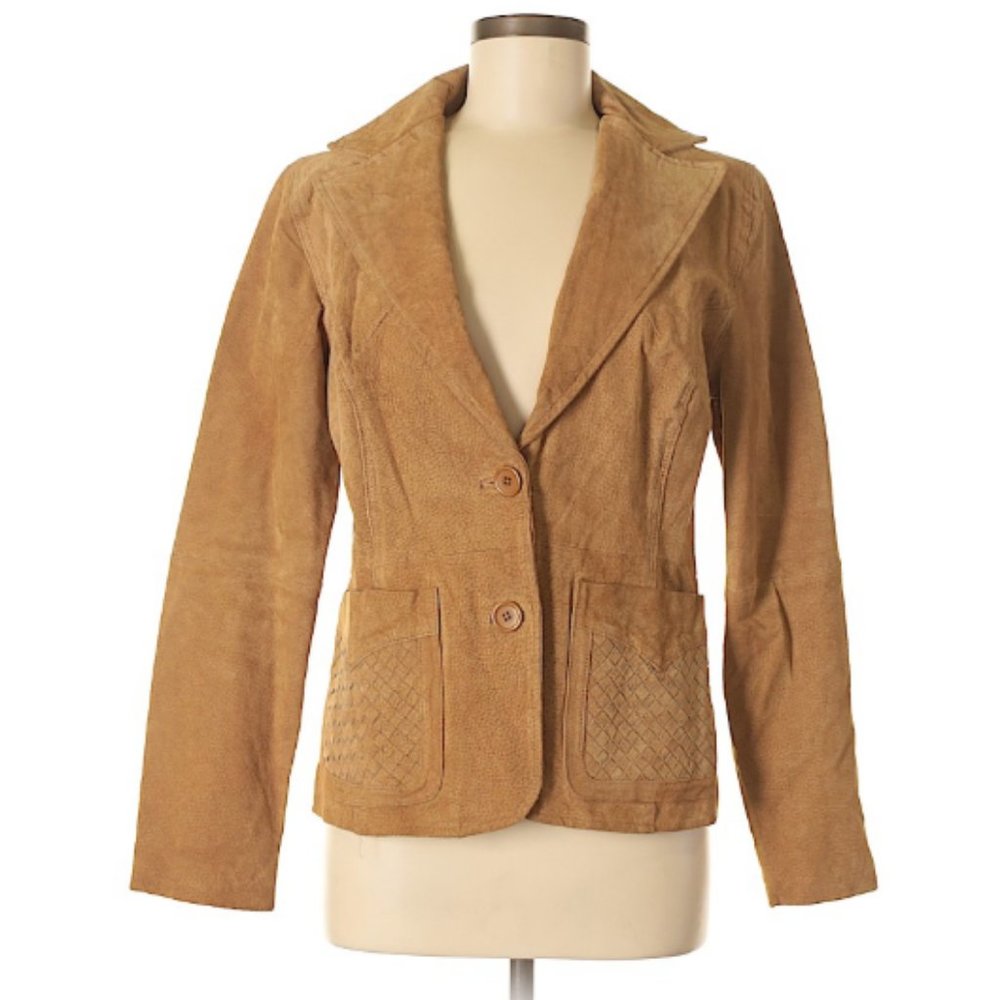 Vintage Marcelle Renee Tan Textured Suede Jacket